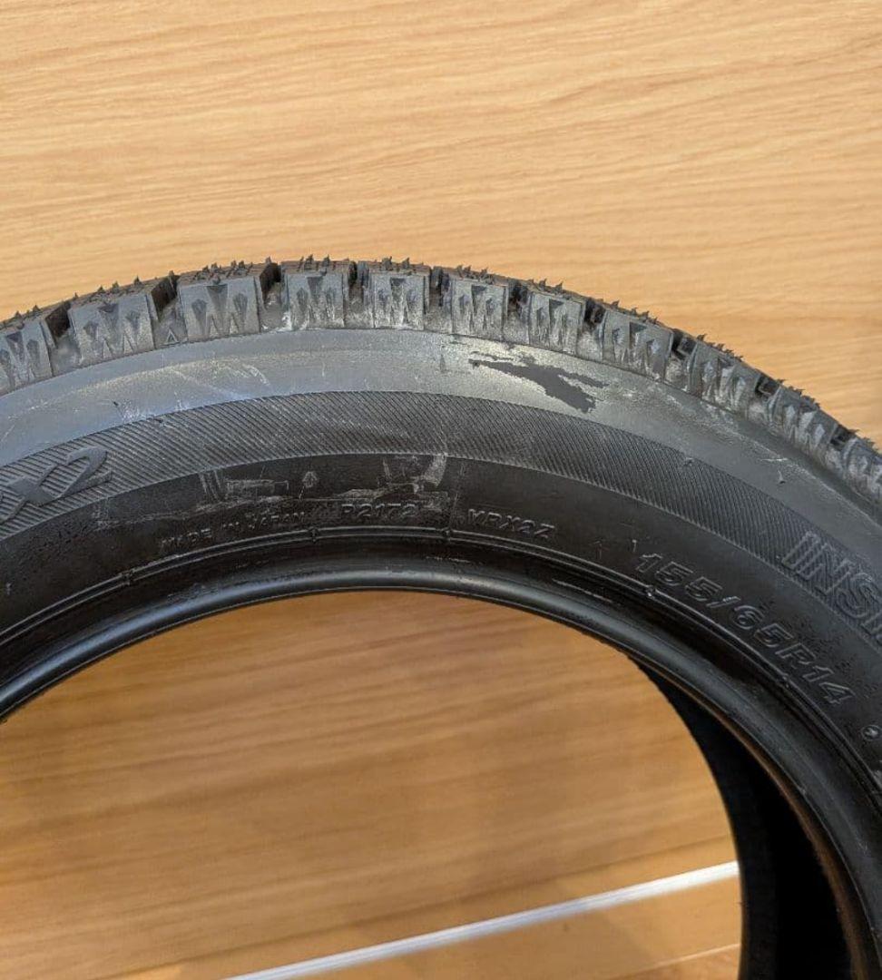 美品★ブリヂストン ブリザック 155/65R14 1本のみ 2022年 溝9分