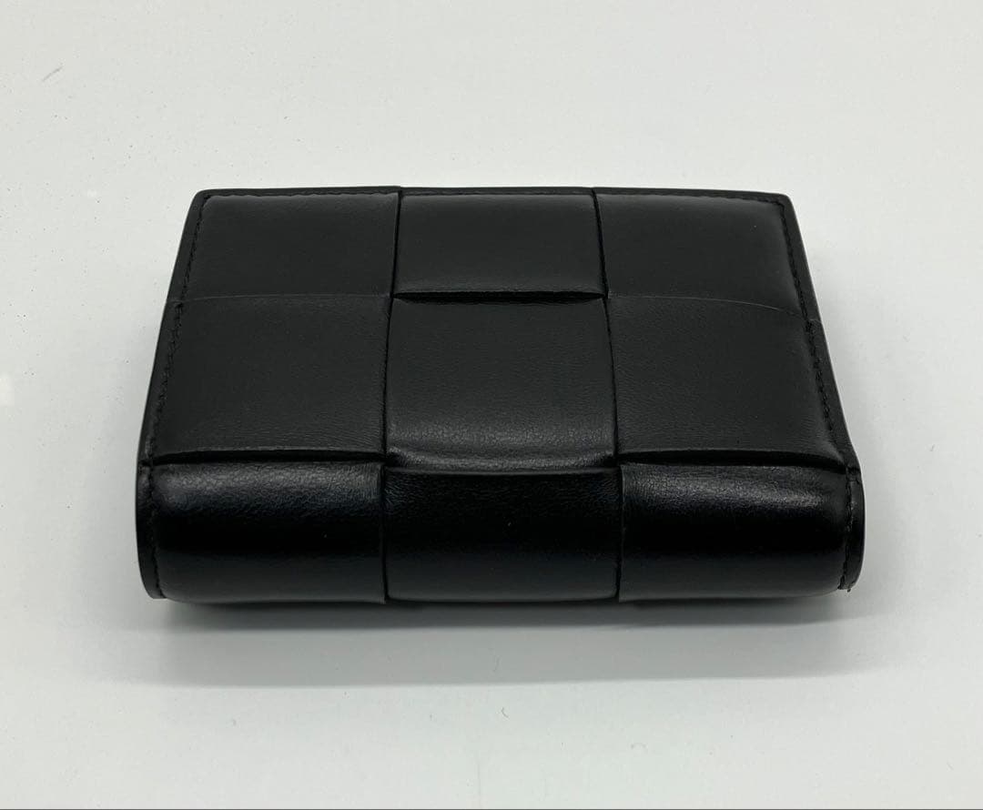 ⭐️極美品 ボッテガ ヴェネタ カセット イントレチャート 二つ折り財布 ブラック