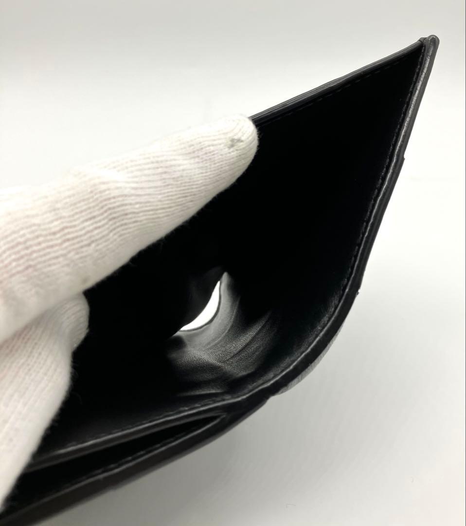 ⭐️極美品 ボッテガ ヴェネタ カセット イントレチャート 二つ折り財布 ブラック