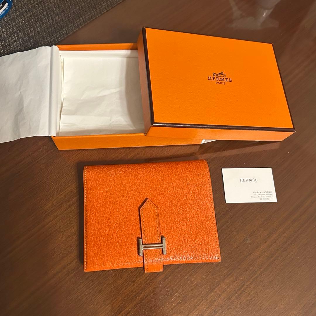 エルメス　ベアン コンパクト　美品　財布　二つ折り　長財布