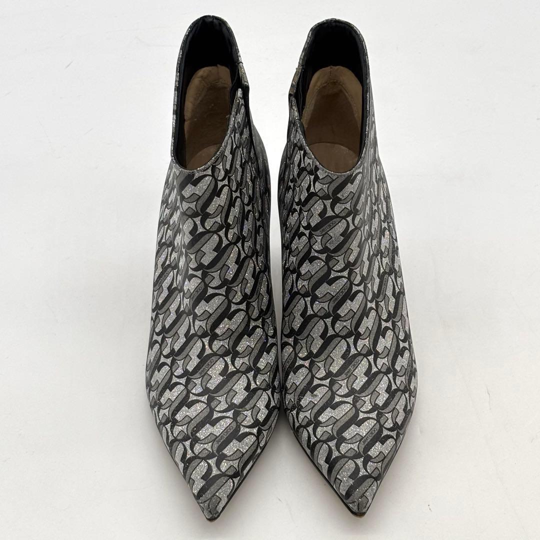 極美品　極希少　JIMMY CHOO JCロゴ モノグラム　ブーティ　ピンヒール