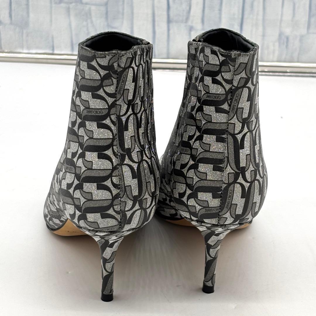 極美品　極希少　JIMMY CHOO JCロゴ モノグラム　ブーティ　ピンヒール