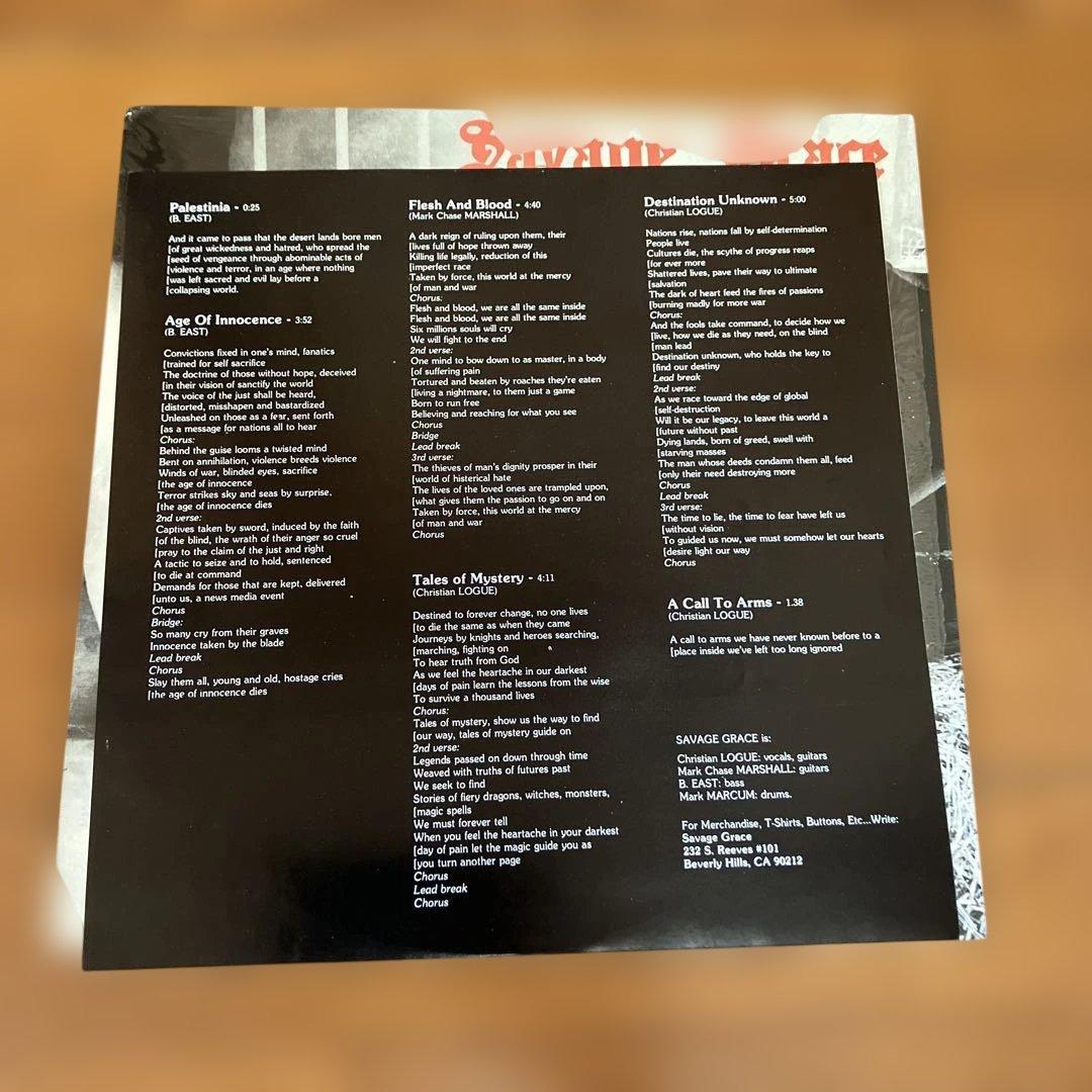 洋楽 SAVAGE GRACE AFTER THE FALL FROM GRACE