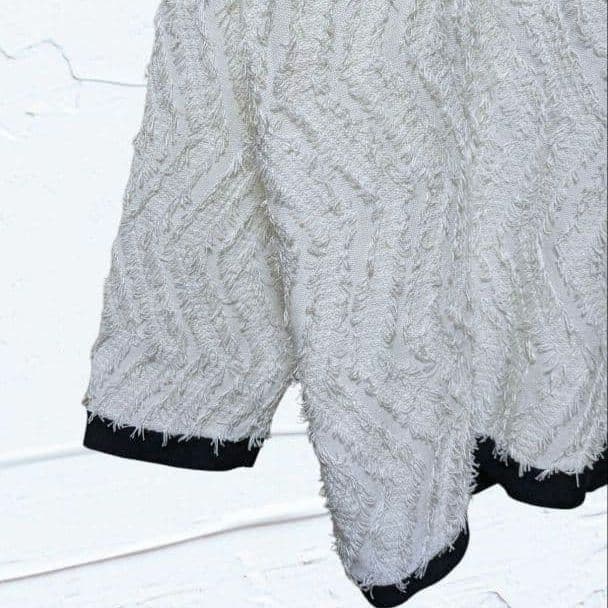 ❤美品❤UNTITLEDアンタイトル カーディガン 大きいサイズ 麻混 白 ４８