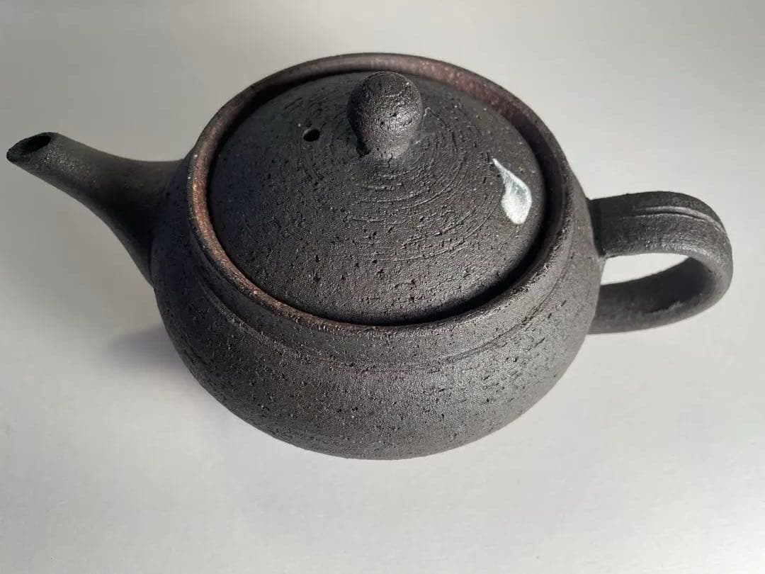 信楽焼粉引きティーポット作家物新品の未使用品560ml