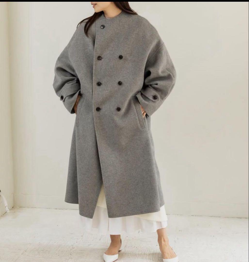 deresデレス long oval coat ウールカシミヤ ロング コート