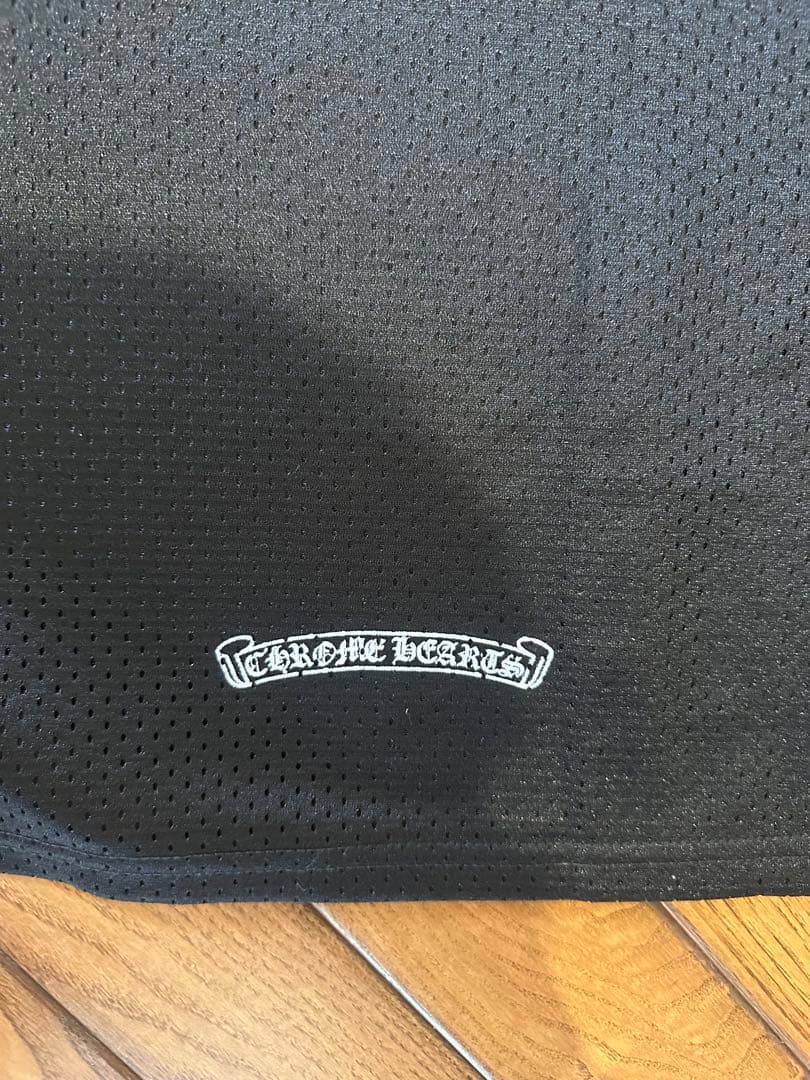 CHROME HEARTS メッシュ VネックTシャツ ブラック