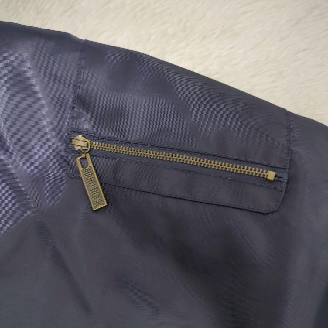 美品✨️　希少　HardRockCAFE　MA-1　XL ネイビー 大きいサイズ