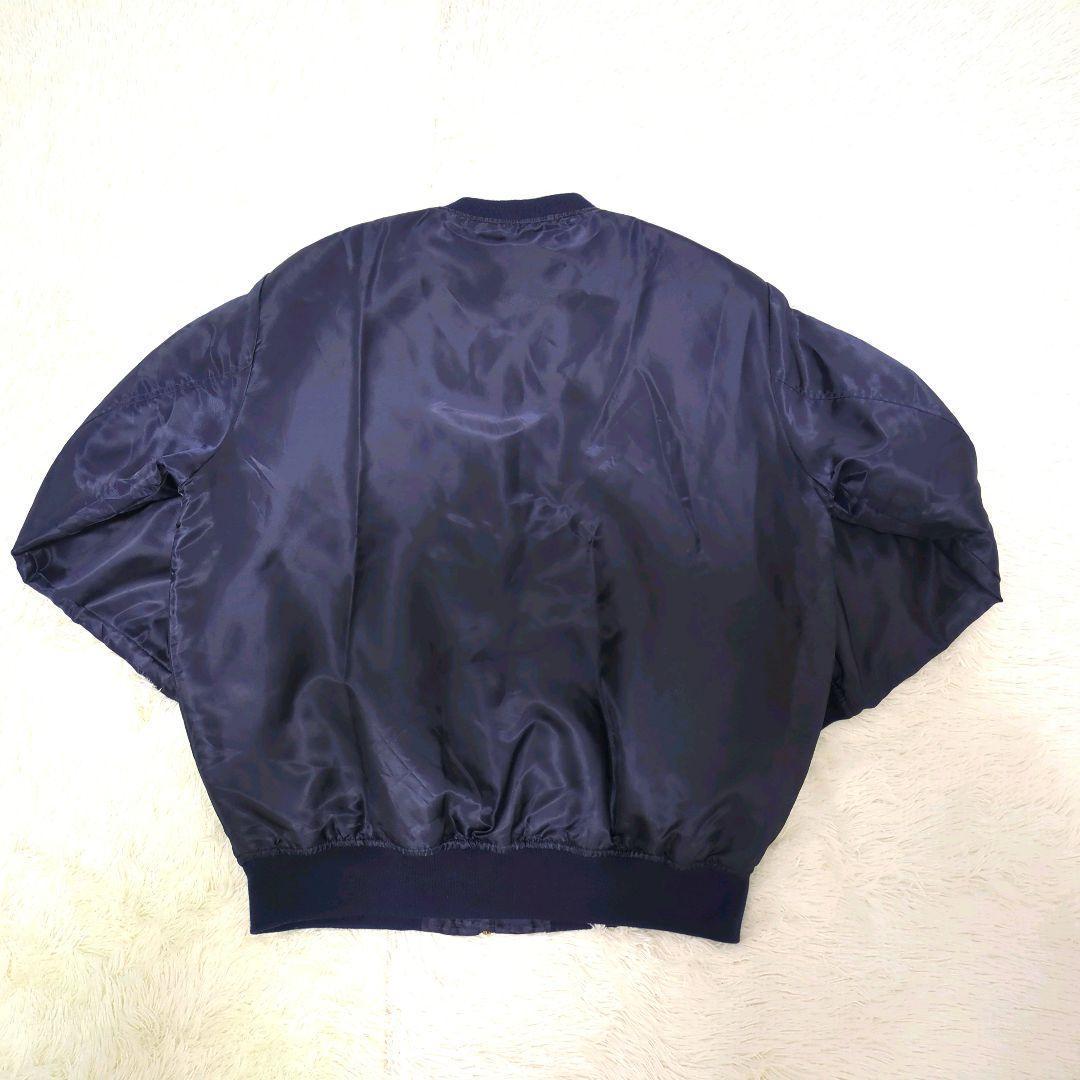 美品✨️　希少　HardRockCAFE　MA-1　XL ネイビー 大きいサイズ