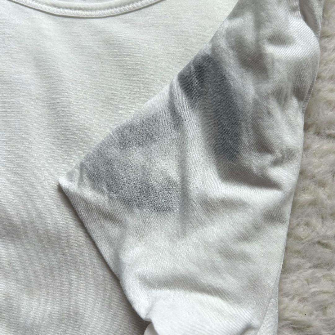 【美品】CHANEL Tシャツ 袖ココマーク シルク混 白 34 スポーツライン