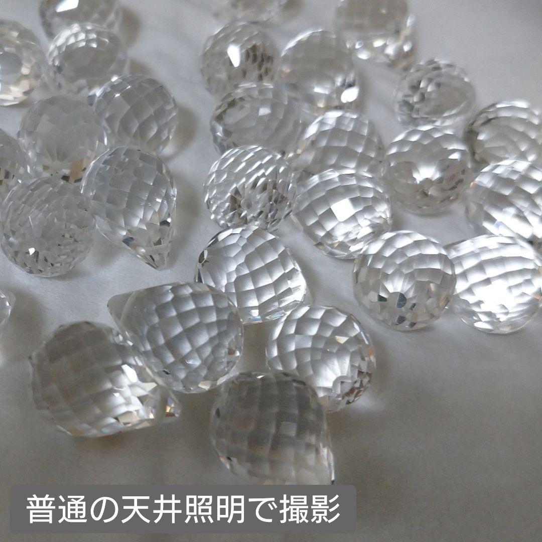 たま✨AAA天然水晶カットビーズ42粒　宝石の国スリランカ産