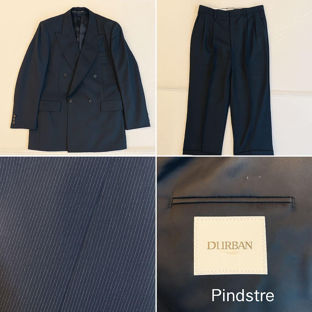 ダーバン D’URBAN ダブルスーツ 日本製 100AB7 ネイビー