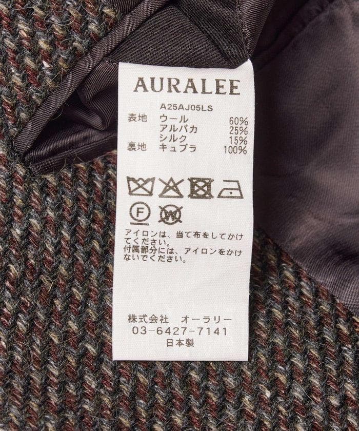 ジャケット・アウター AURALEE ALPACA WOOL SILK TWEED JACKET