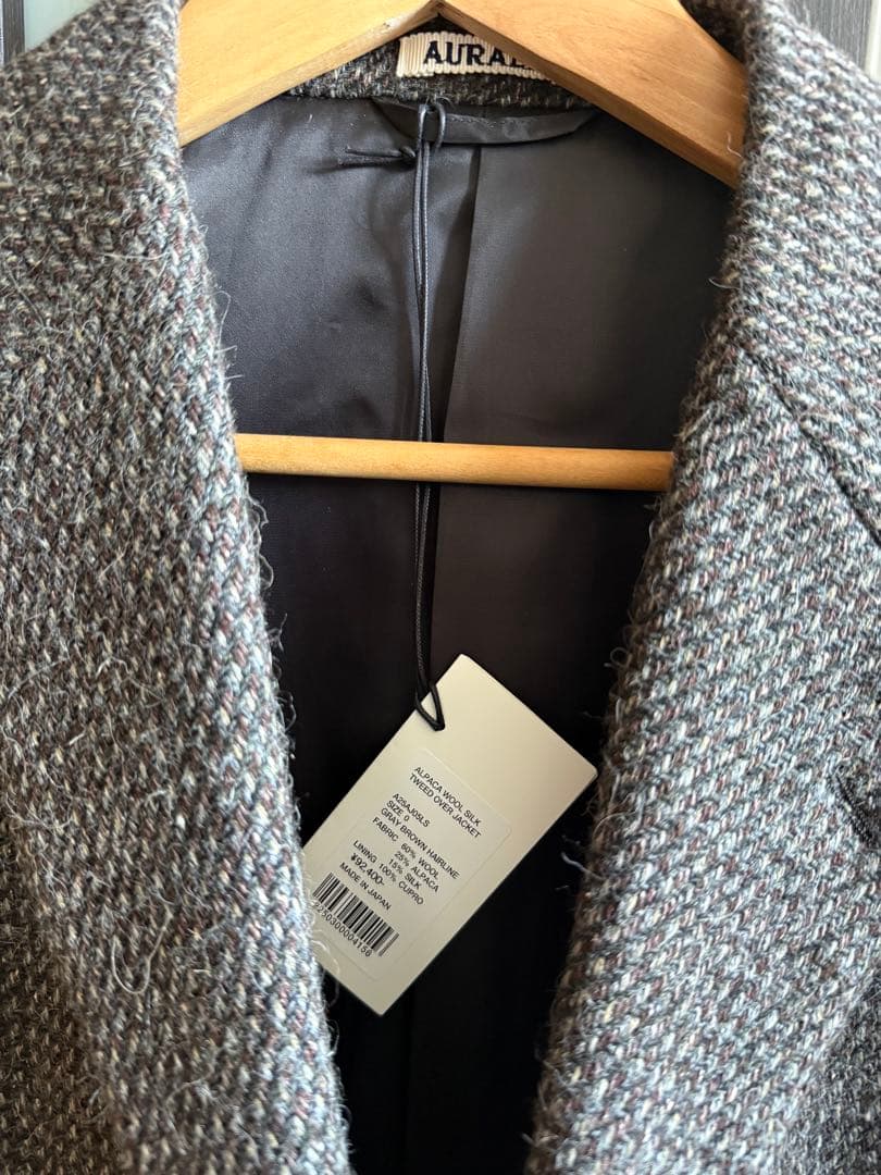 ジャケット・アウター AURALEE ALPACA WOOL SILK TWEED JACKET