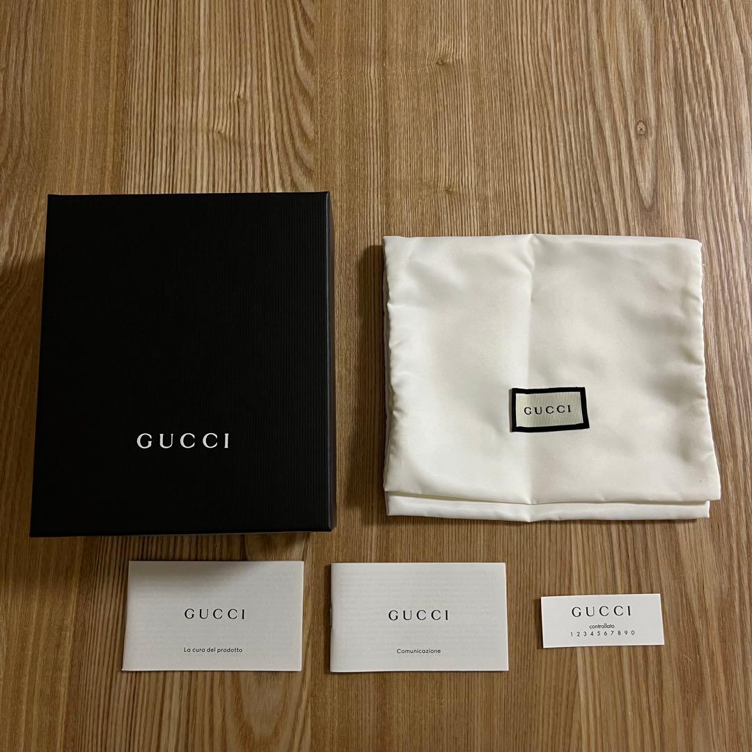 グッチ GUCCI 財布 二つ折り ミニ財布 ミニウォレット レザー ベージュ