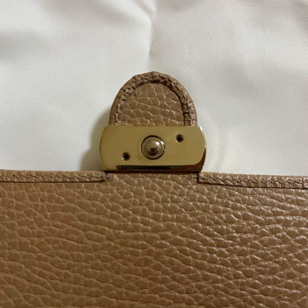 グッチ GUCCI 財布 二つ折り ミニ財布 ミニウォレット レザー ベージュ