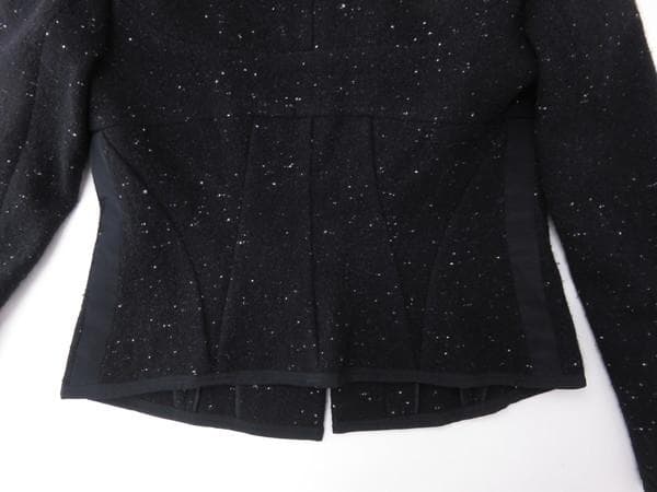 【値下げ】ナルシソロドリゲス　秋冬　スタンドカラージャケット　カシミヤ混　黒　M