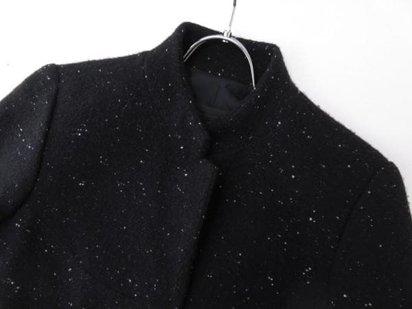 【値下げ】ナルシソロドリゲス　秋冬　スタンドカラージャケット　カシミヤ混　黒　M