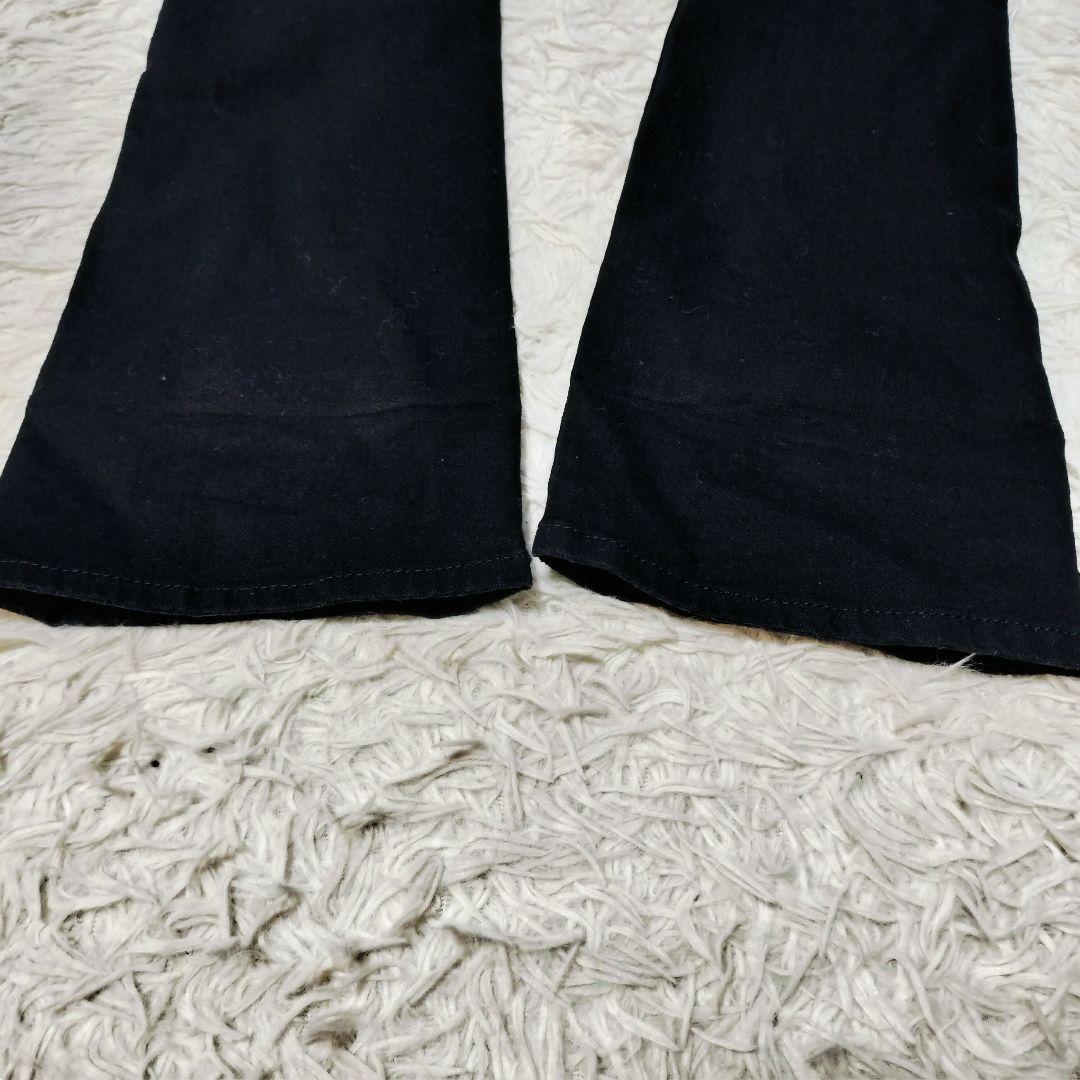 TRUE RELIGION BECKY USA製 フレアデニム 24 黒 ビーズ