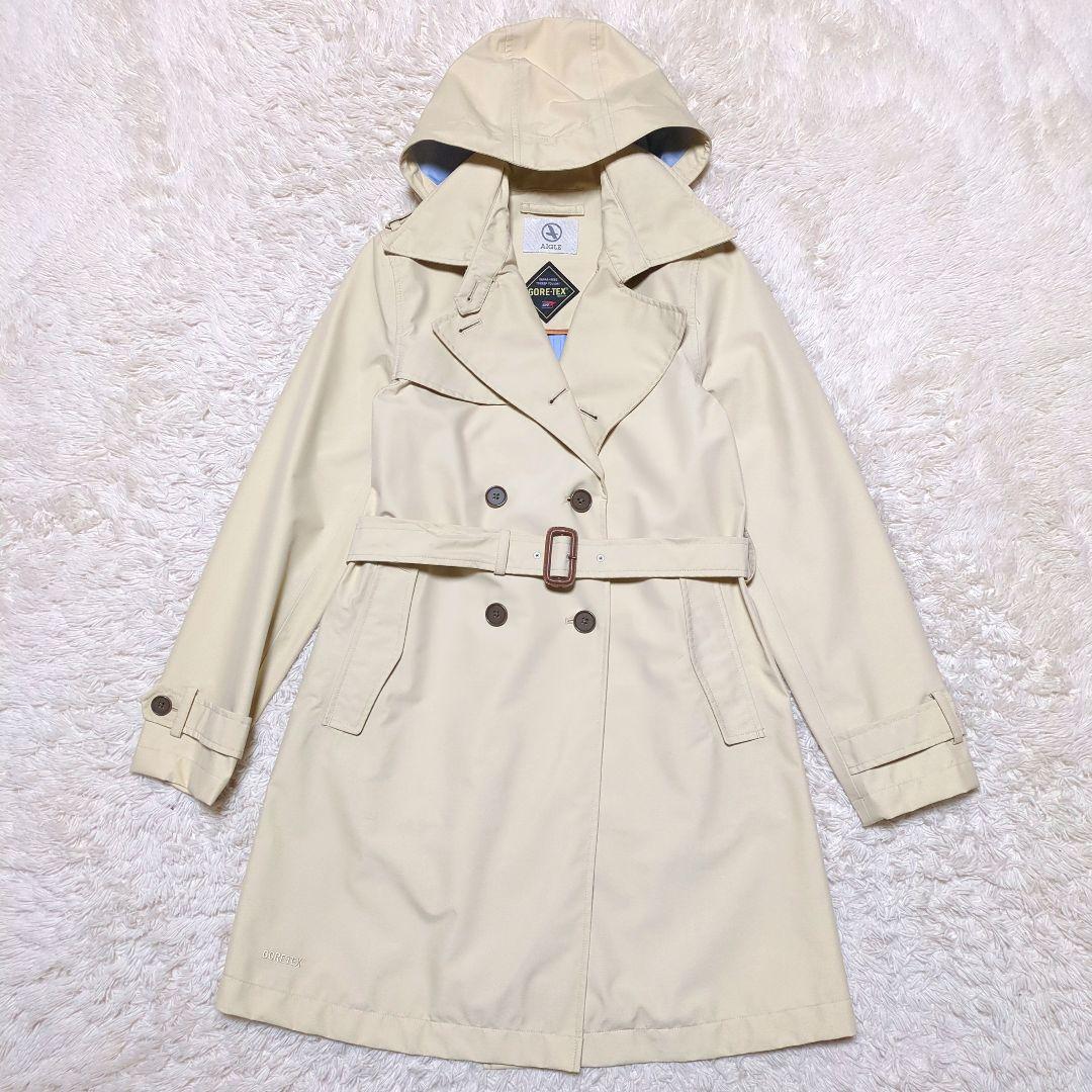 美品！AIGLE　ゴアテックス2wayトレンチコート　M　ベージュ　防水