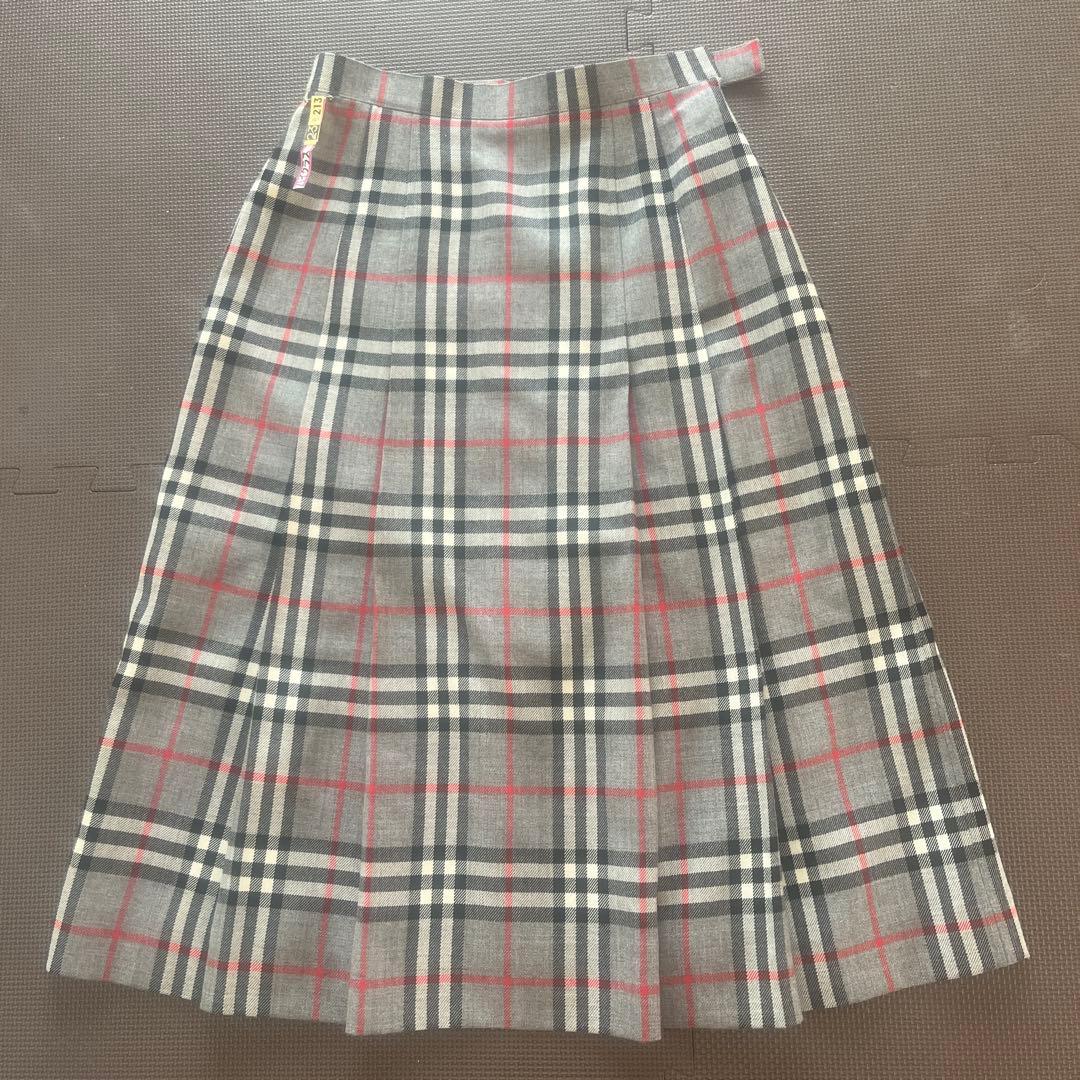 【BURBERRYS】チェック柄プリーツロングスカート　クリーニング済み