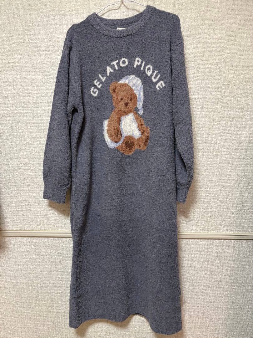 【新品・未使用】ジェラピケ　GOOD NIGHT BEAR ジャガードワンピース
