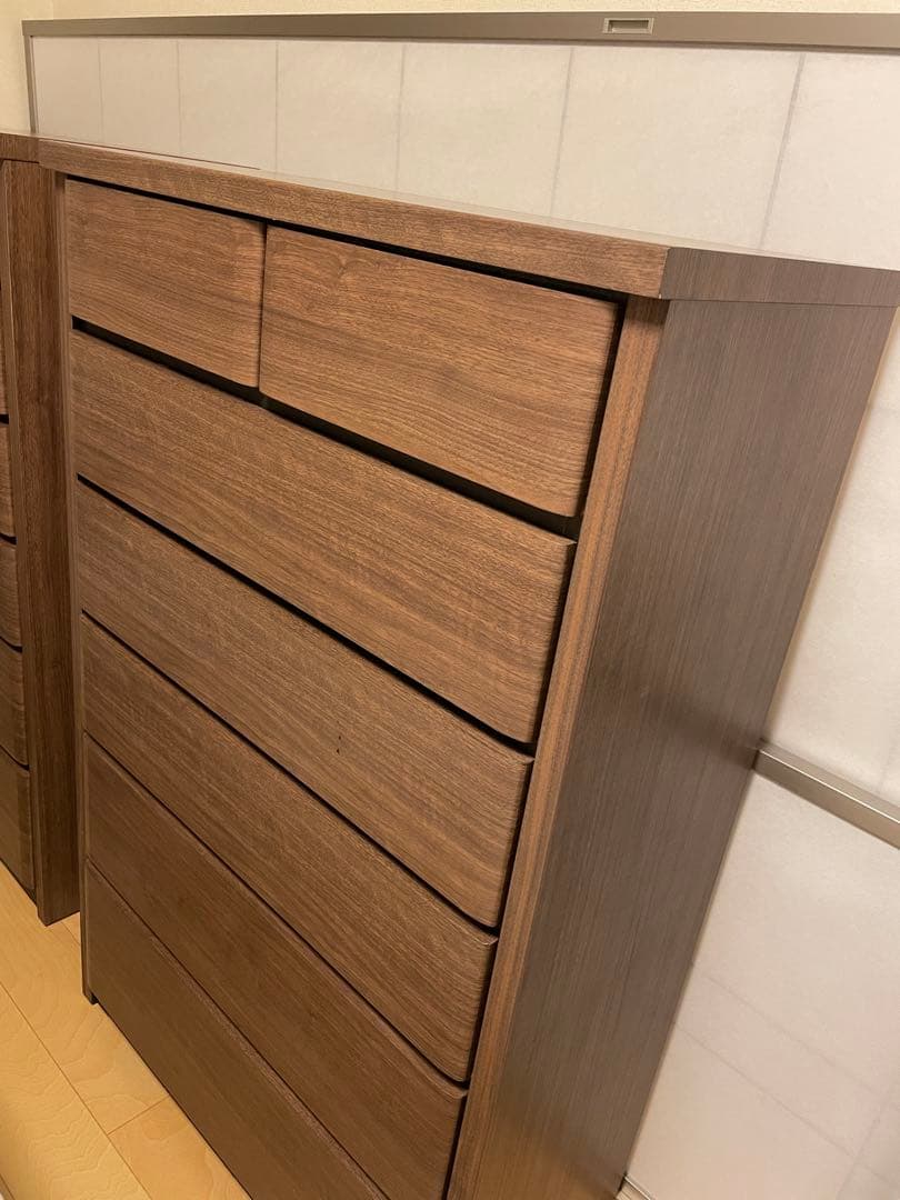 ニトリ　木製チェスト　レール付き