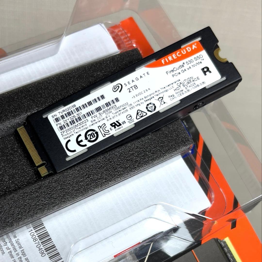Seagate FireCuda 530 2TB M.2 ヒートシンク付き