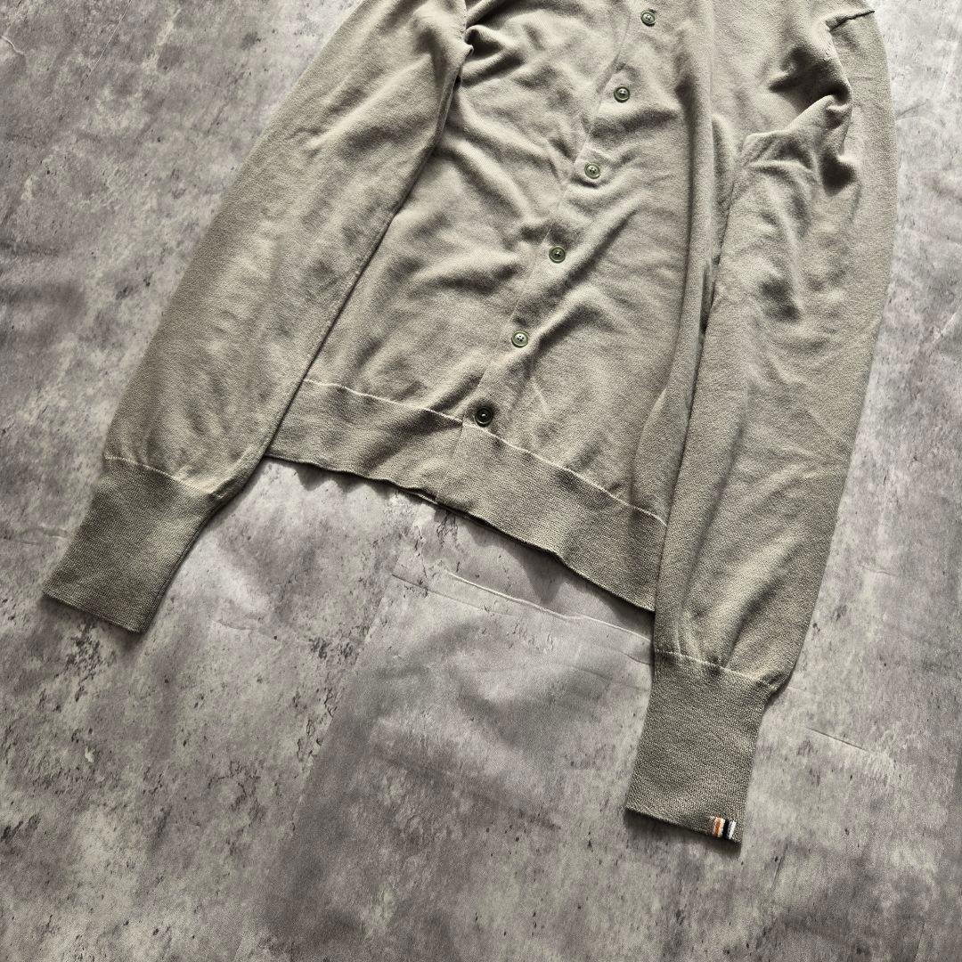 エクストリームカシミア コットンカシミア クルーネックカーディガン グリーン