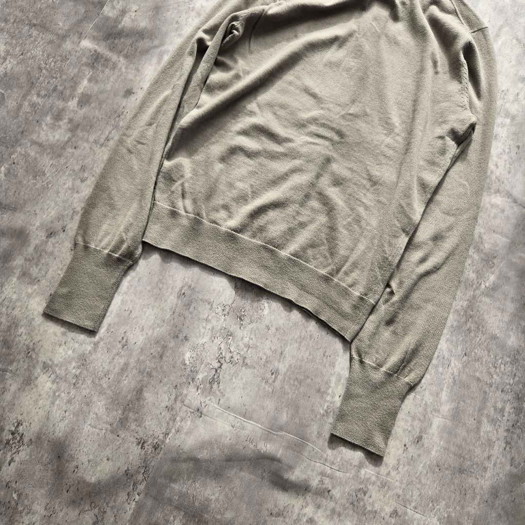 エクストリームカシミア コットンカシミア クルーネックカーディガン グリーン