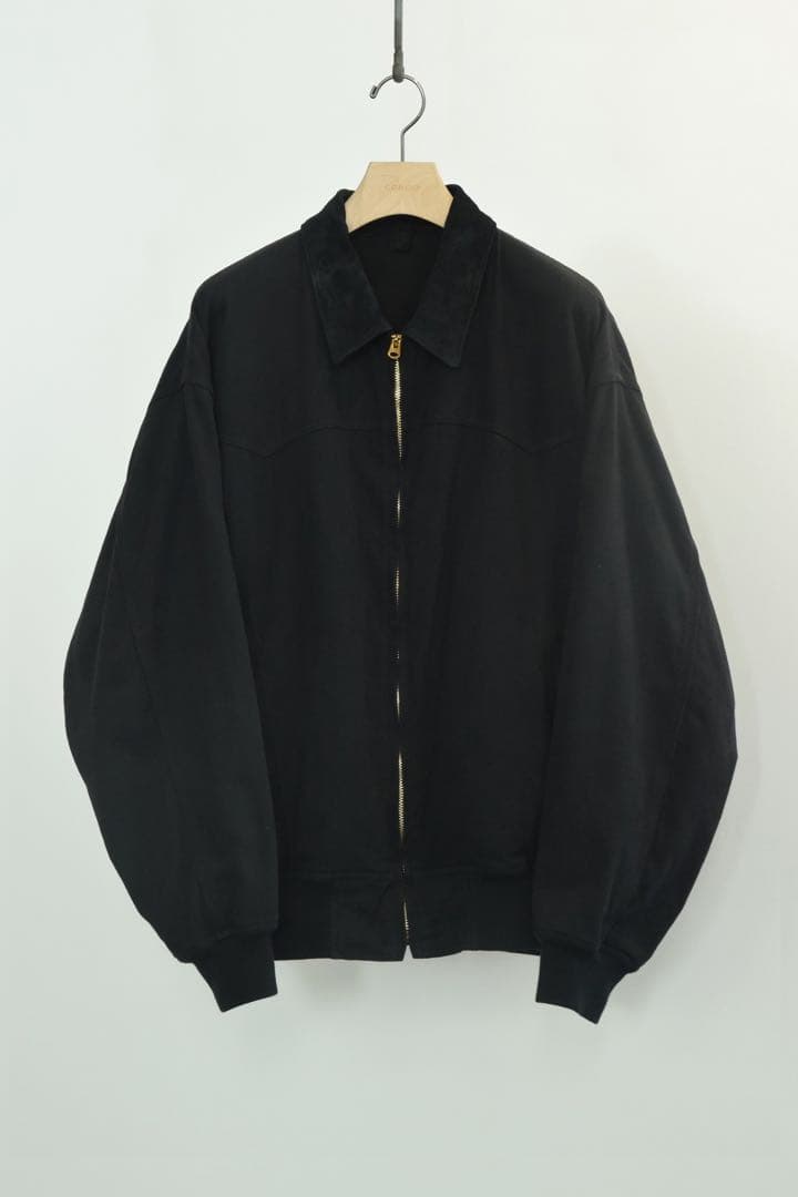 【1】COMOLI 26ss ブラックドリル ジップジャケットblack