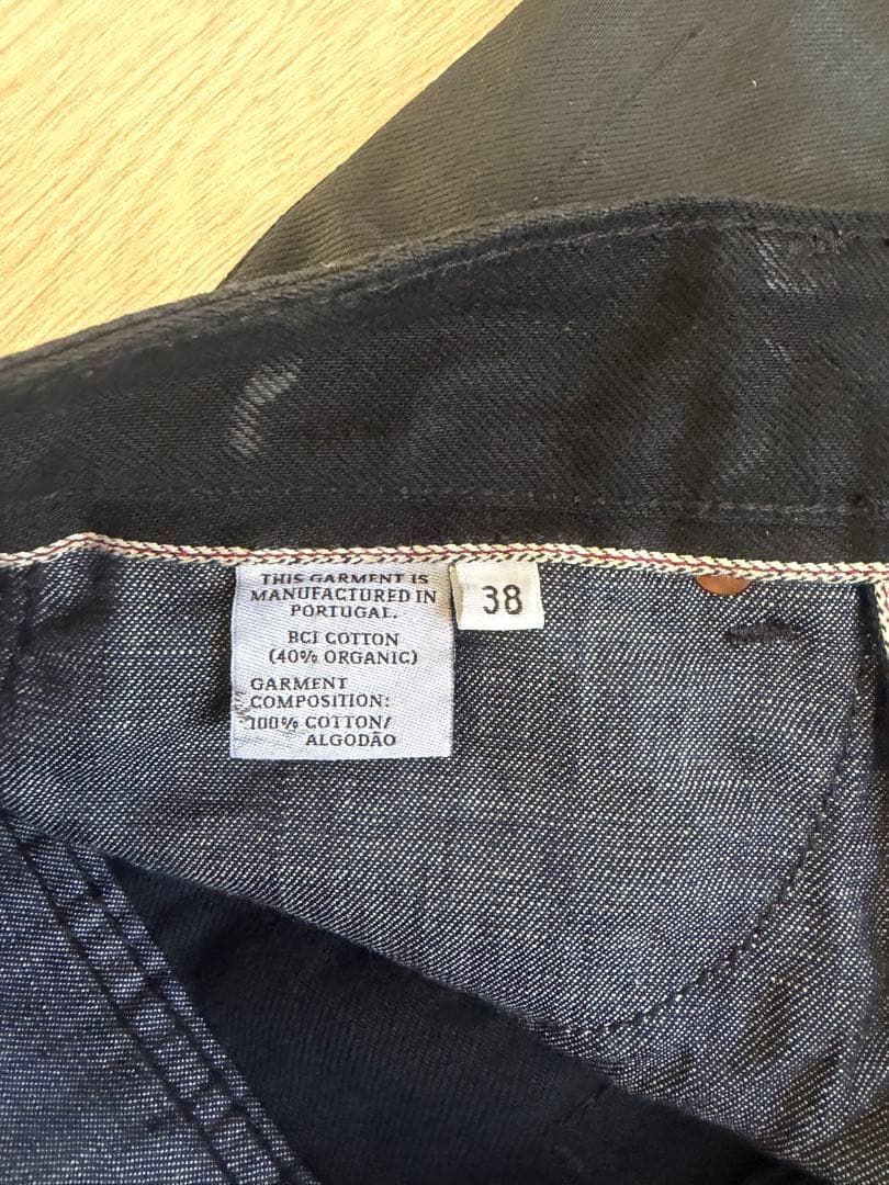 パンツ buen dia 0222 Black Black Selvedge Denim