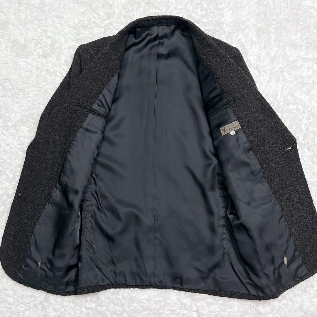 Y’s for men ウール100 ツイード調 テーラードジャケット 日本製
