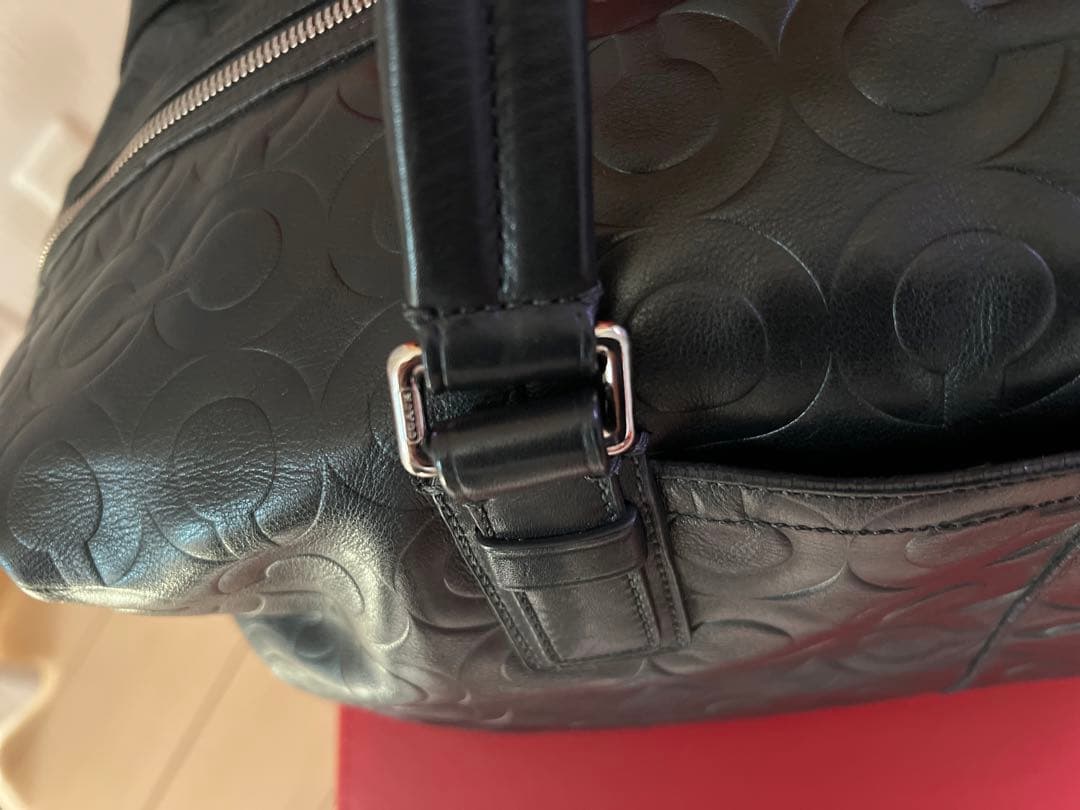 片岡無双 さま専用‼️COACH オプアート エンボスド レザー ボストンバッグ