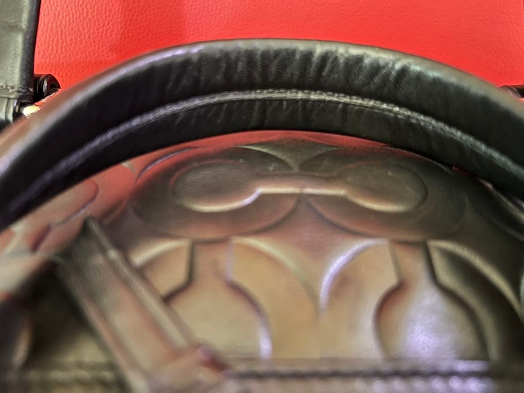 片岡無双 さま専用‼️COACH オプアート エンボスド レザー ボストンバッグ