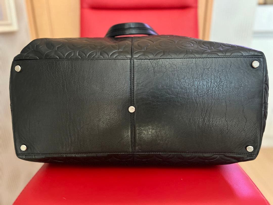 片岡無双 さま専用‼️COACH オプアート エンボスド レザー ボストンバッグ