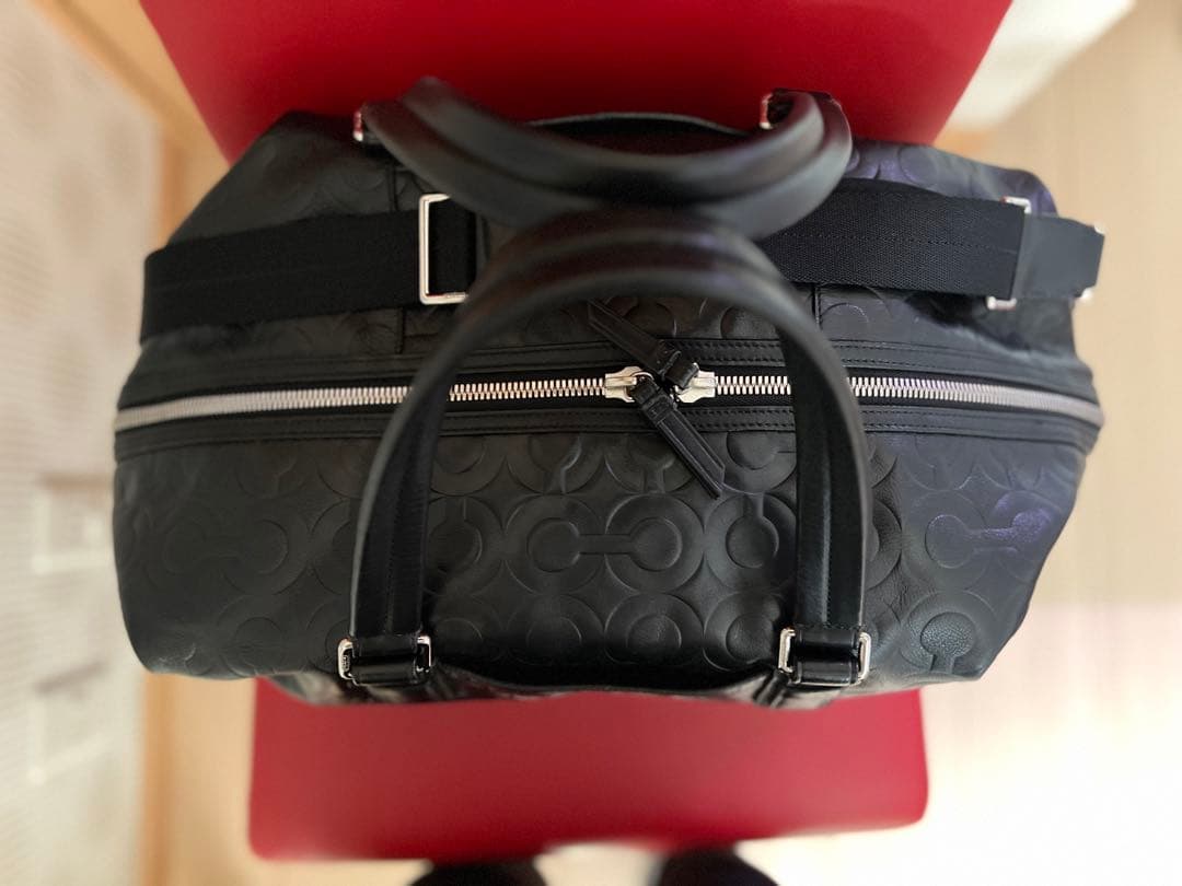 片岡無双 さま専用‼️COACH オプアート エンボスド レザー ボストンバッグ