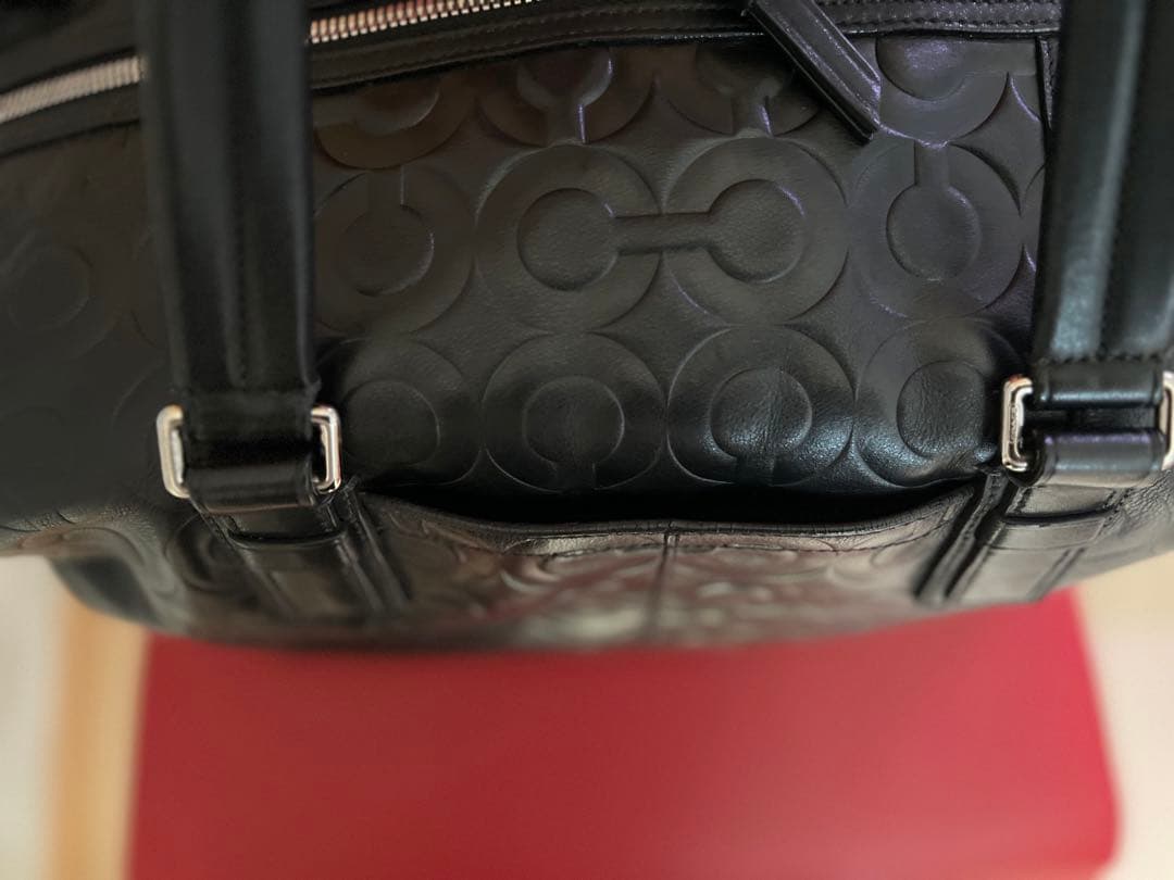 片岡無双 さま専用‼️COACH オプアート エンボスド レザー ボストンバッグ