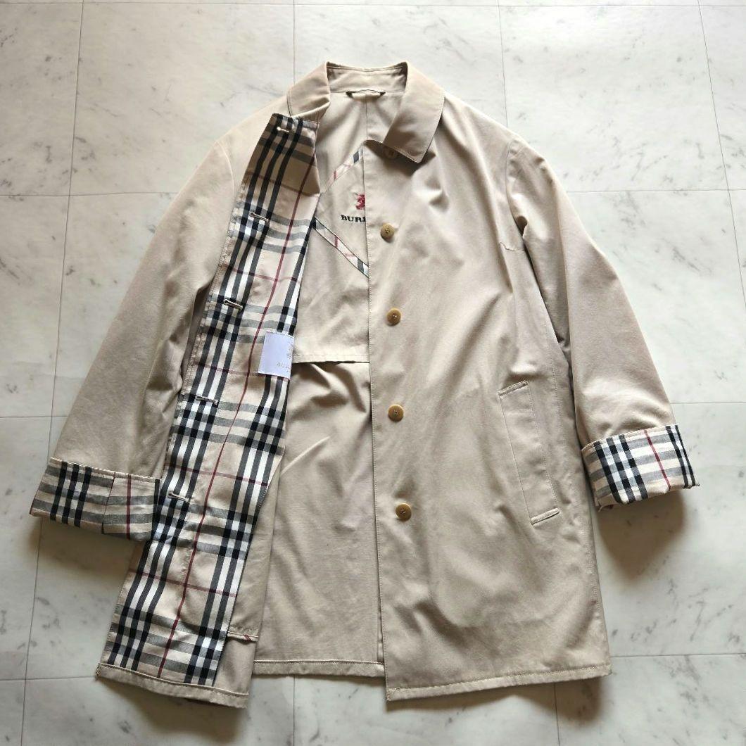希少★ BURBERRY LONDON ステンカラーコート ノバチェック 刺繍