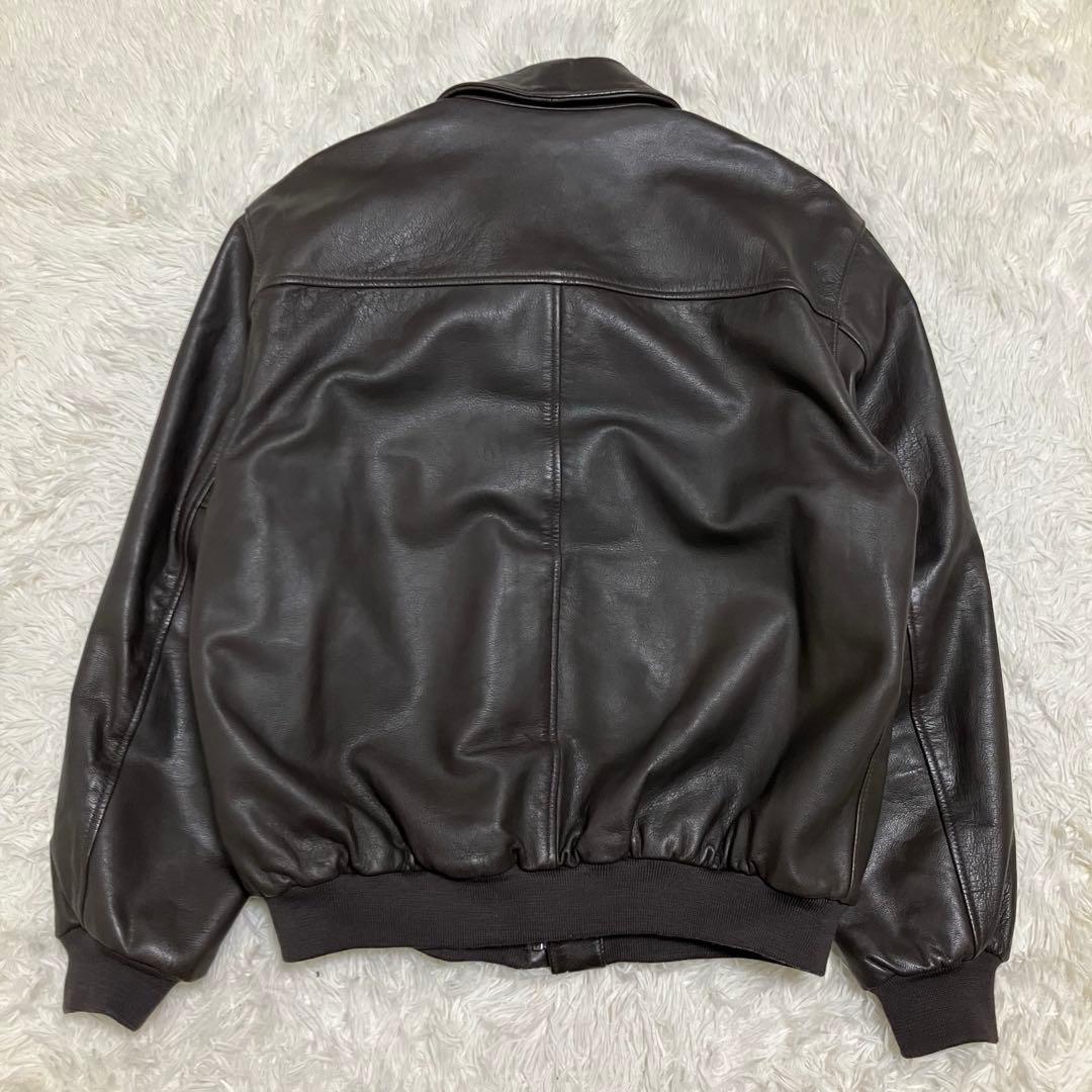 【美品】L.L.Bean A-2 レザージャケット USA製 ブラウン L