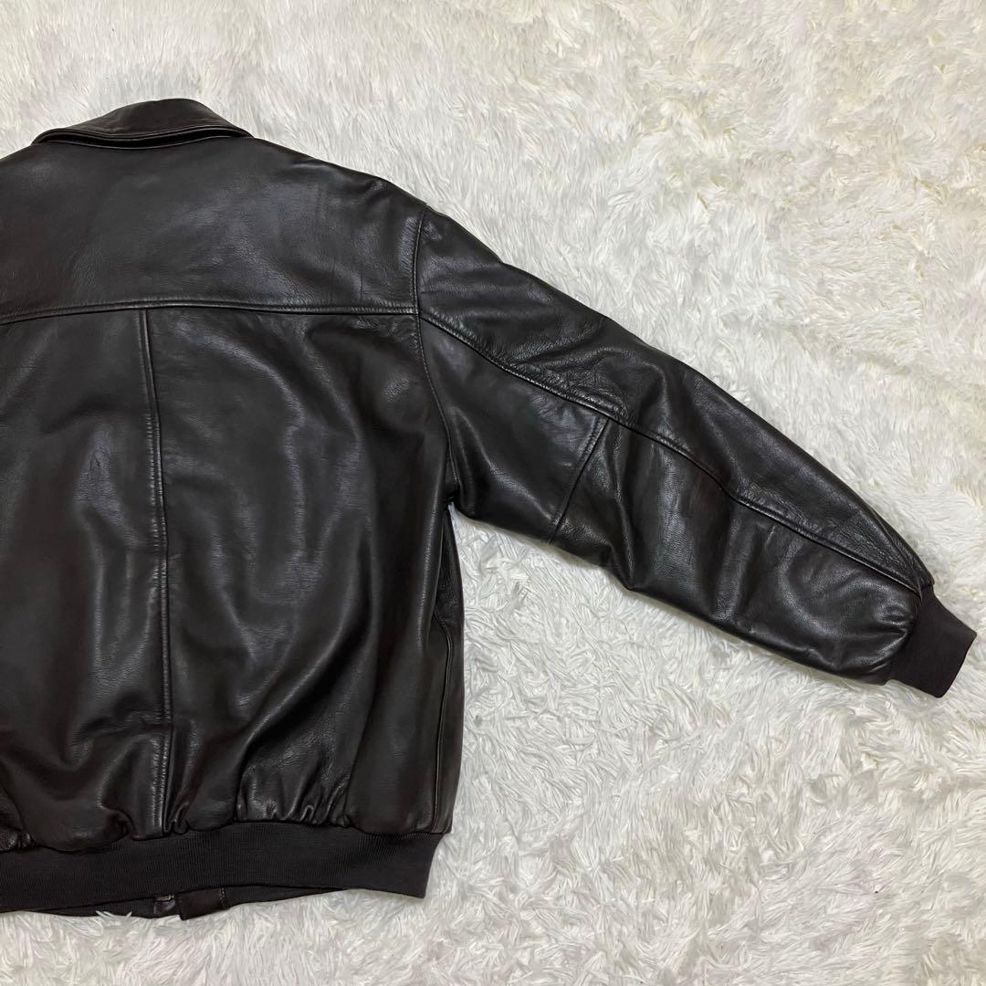 【美品】L.L.Bean A-2 レザージャケット USA製 ブラウン L