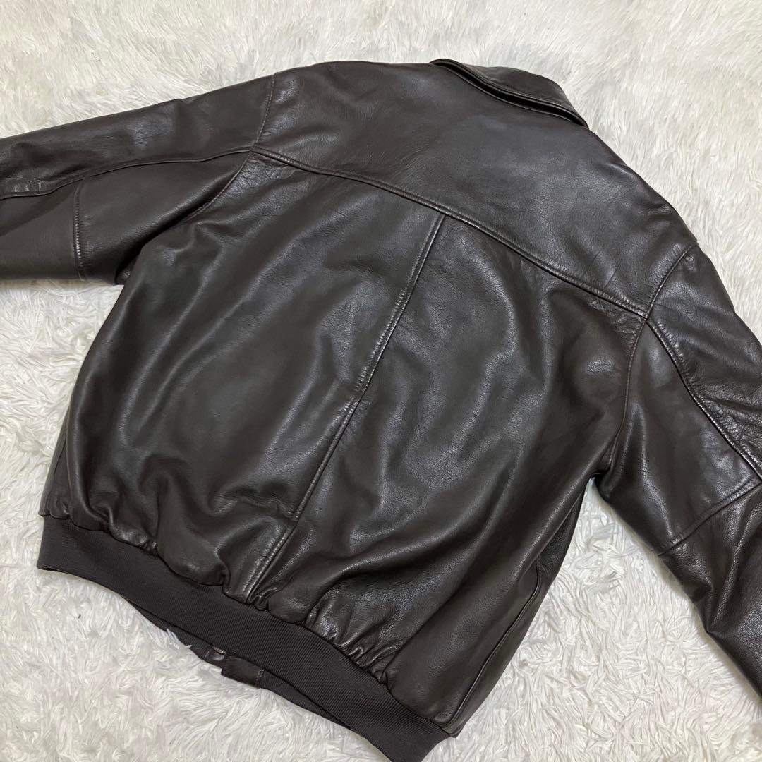 【美品】L.L.Bean A-2 レザージャケット USA製 ブラウン L