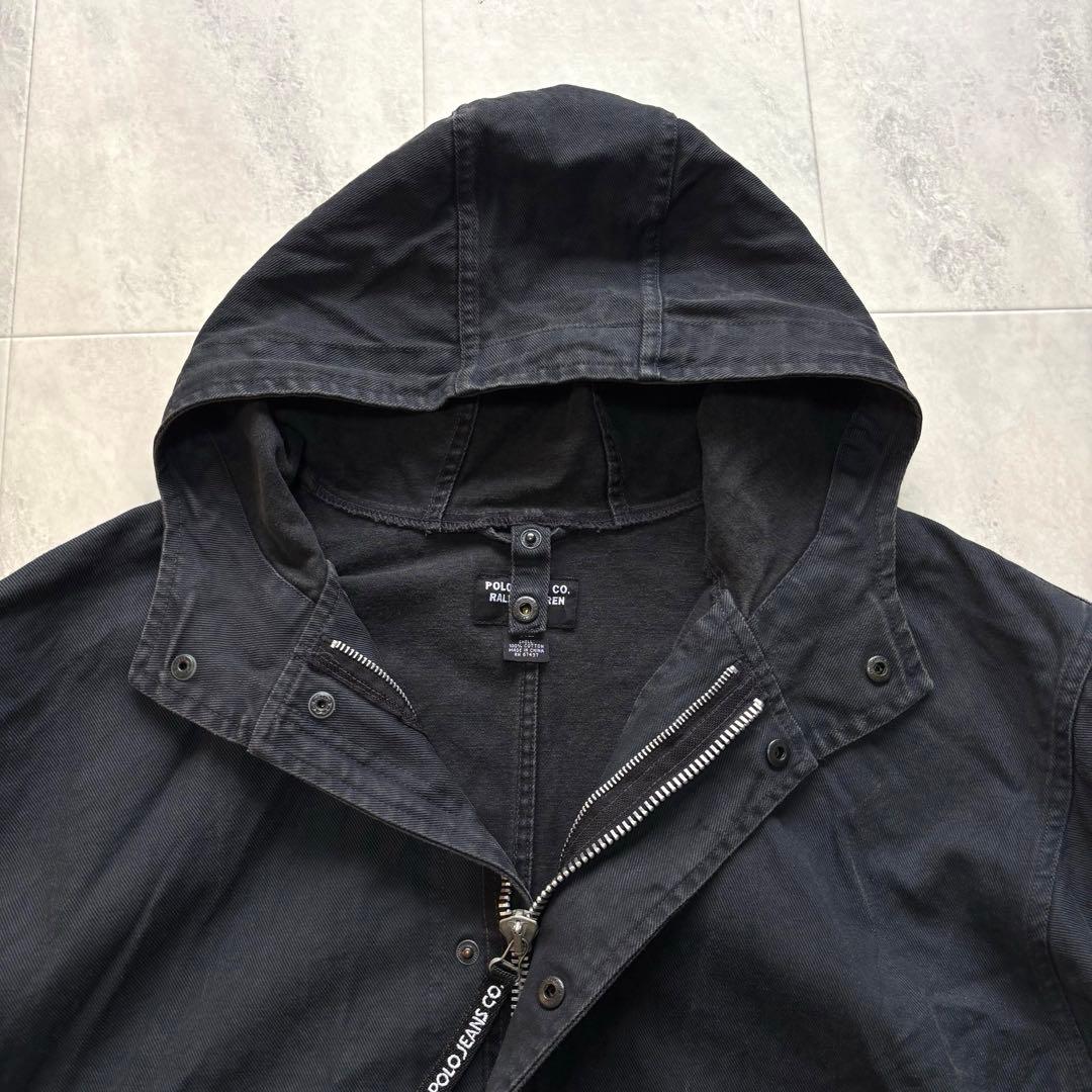 【90s】Ralph Lauren black denim mods coat