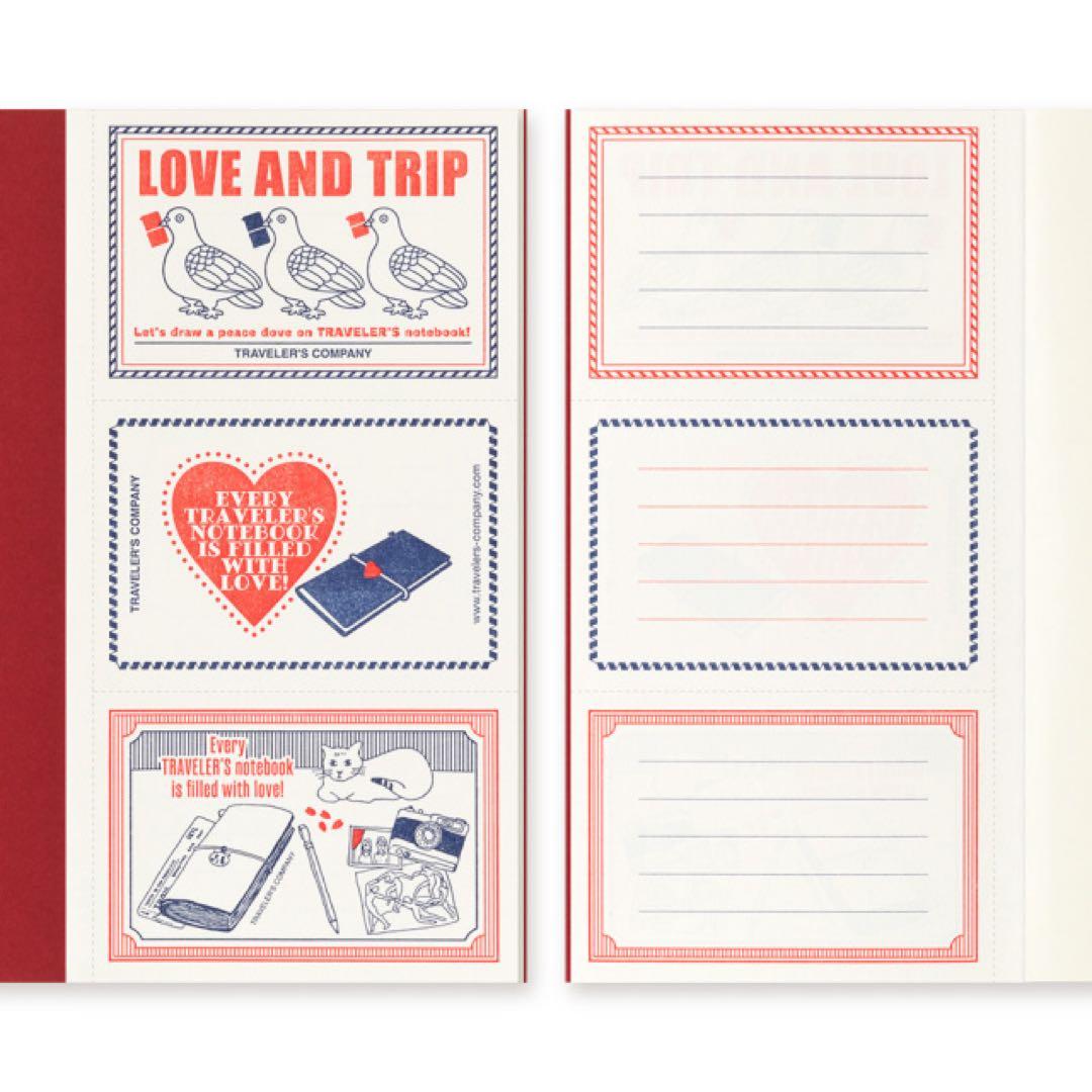 トラベラーズノート レギュラーサイズ LOVE AND TRIP レッド 限定