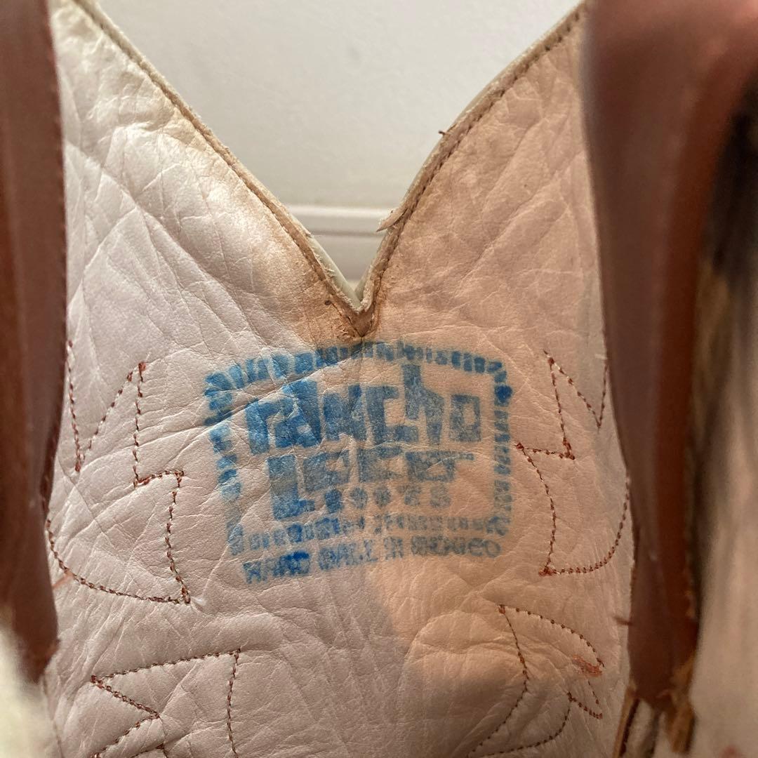 RANCHO BOOTS　ウエスタンブーツ 本革　刺繍 新品　6 1/2