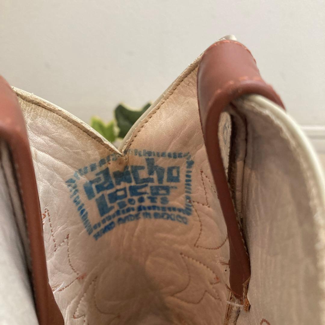 RANCHO BOOTS　ウエスタンブーツ 本革　刺繍 新品　6 1/2