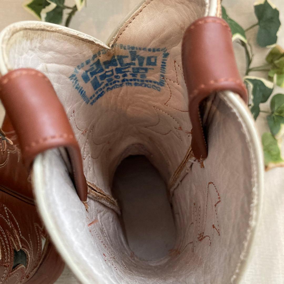 RANCHO BOOTS　ウエスタンブーツ 本革　刺繍 新品　6 1/2