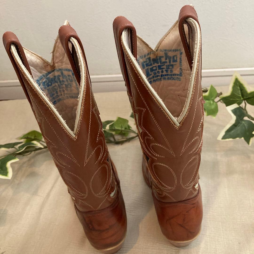RANCHO BOOTS　ウエスタンブーツ 本革　刺繍 新品　6 1/2
