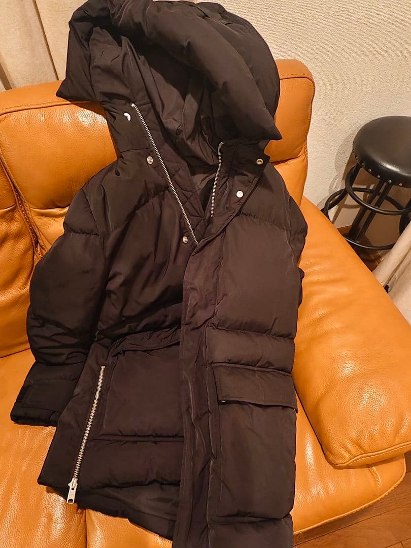 All Saints ブラックモッズコート M