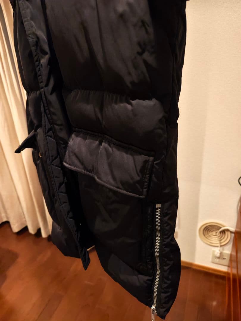 All Saints ブラックモッズコート M